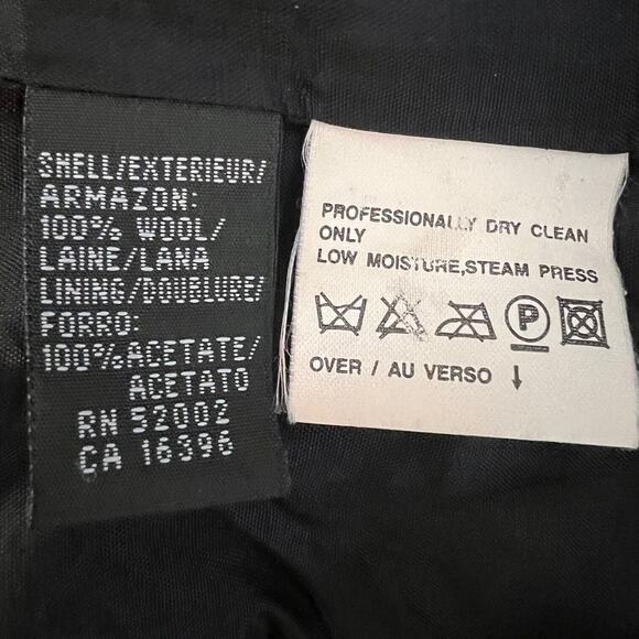 Liz Claiborne Collection Womens Wool Blazer Size 10 Black Longline Pockets - Picture 5 of 5